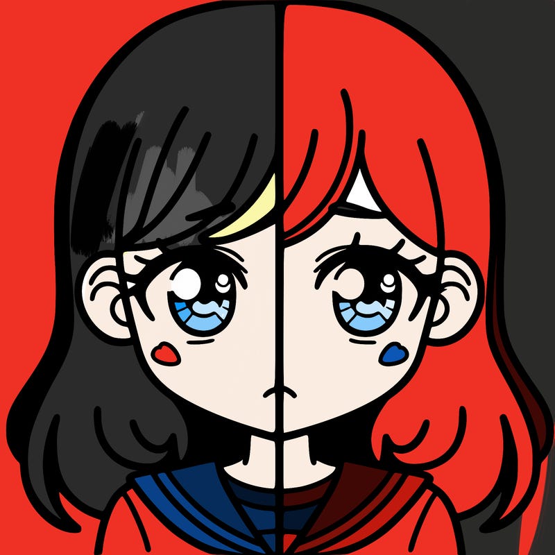 a split of a girl