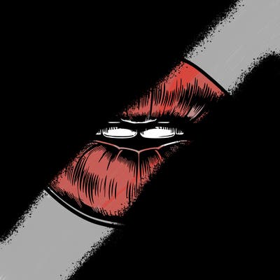 realistic mouth with lips