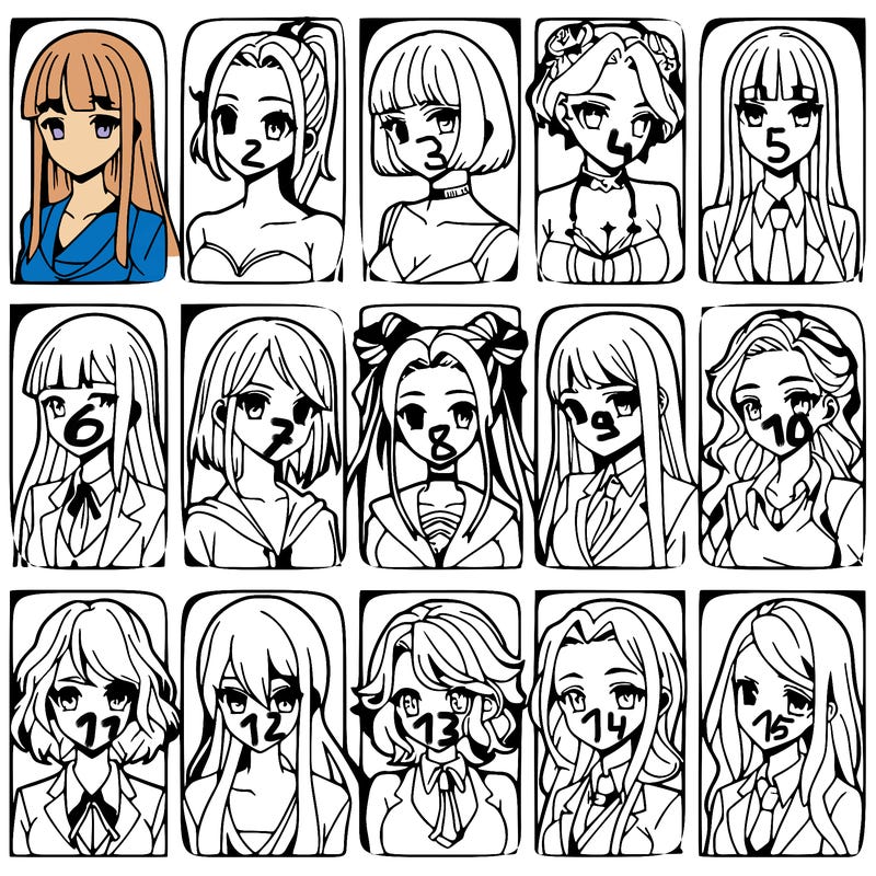 girls that look diffrent anime