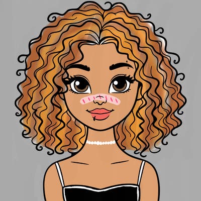 woman with curly hair