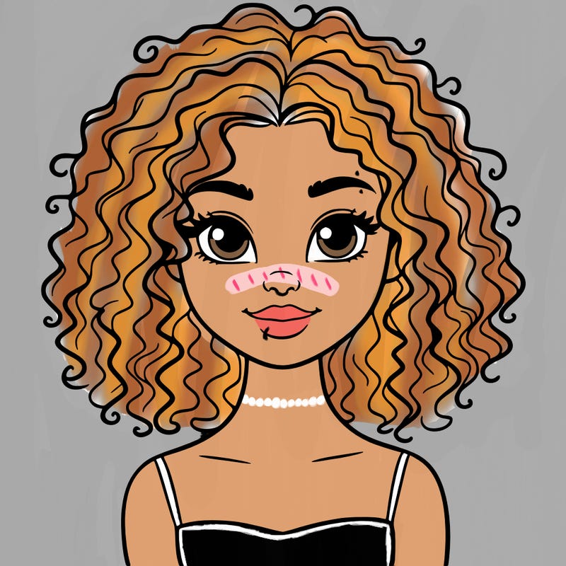 woman with curly hair