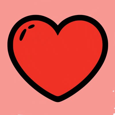 a blank heart