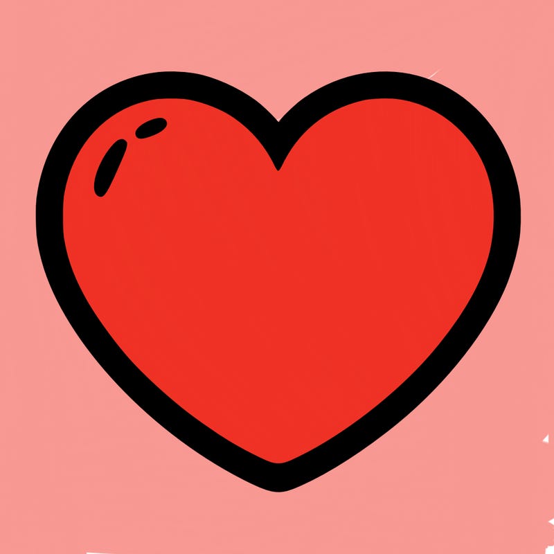 a blank heart