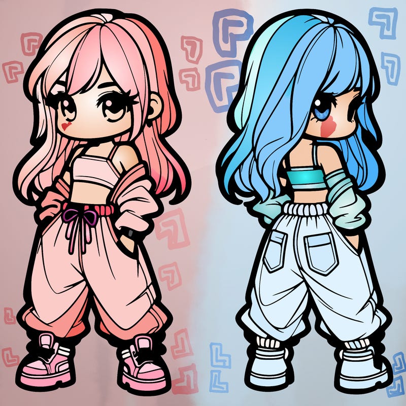 girl in crop top and baggy pants