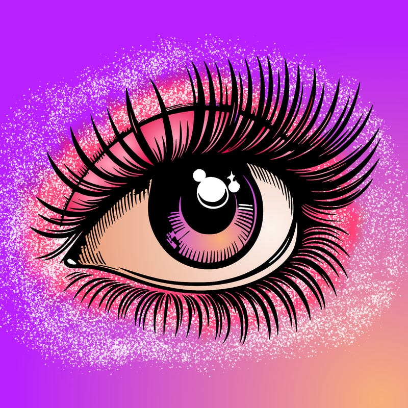 realistic eye long eylashes
