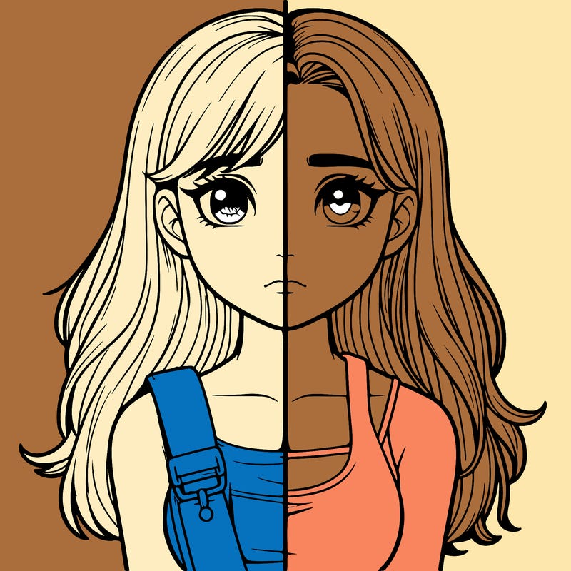 realistic girl split