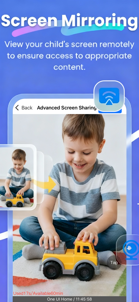 KidsLink Kids - KidsLink Kids app screen mirroring feature for parental remote monitoring