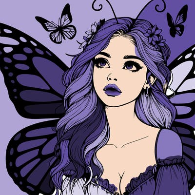 butterfly fairy realistic girl