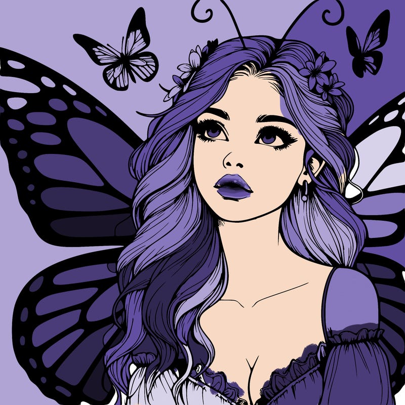 butterfly fairy realistic girl