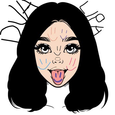 realistic girl with her tongue out