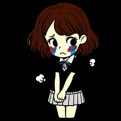 girl doesn't want to go to school because of bullying