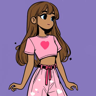 girl in a cute crop top