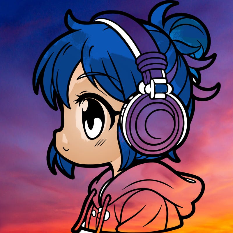 girl with headphones