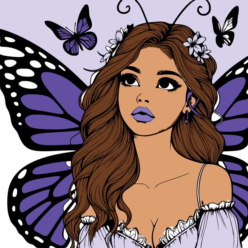 butterfly fairy realistic girl