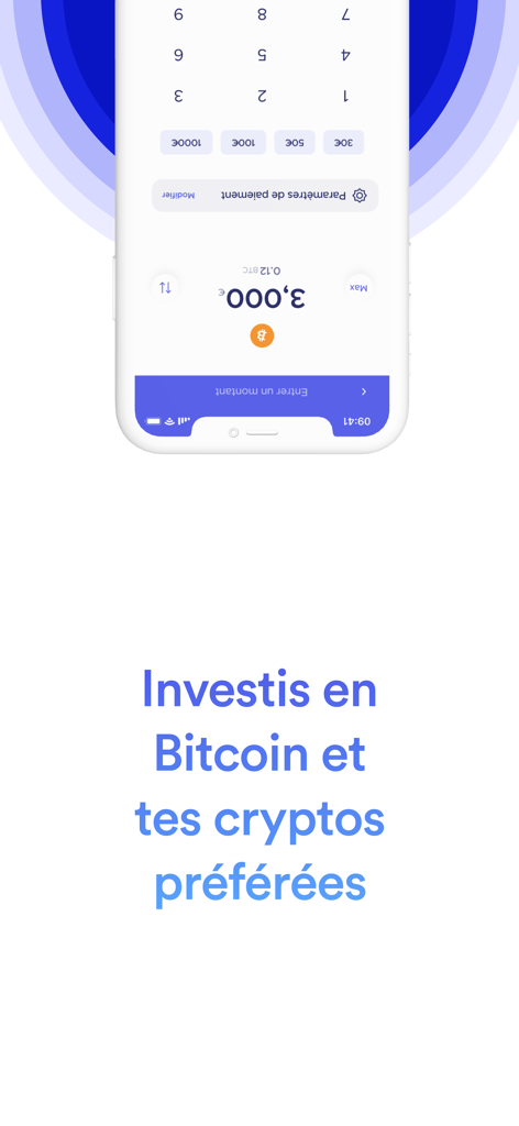 Ejara Crypto mobile app interface for investing in Bitcoin and cryptocurrencies