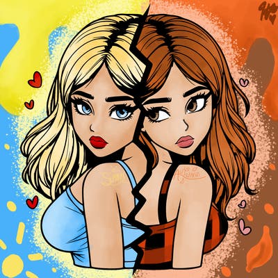 realistic girl split