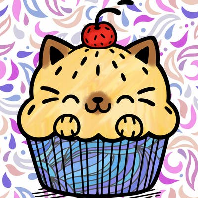 cat cupcake