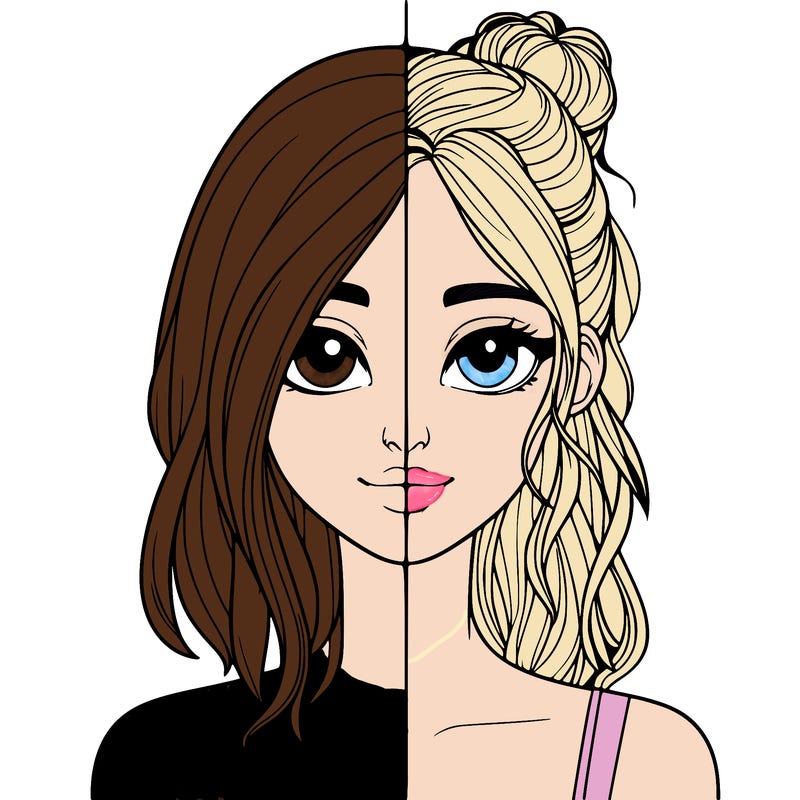 realistic girl split