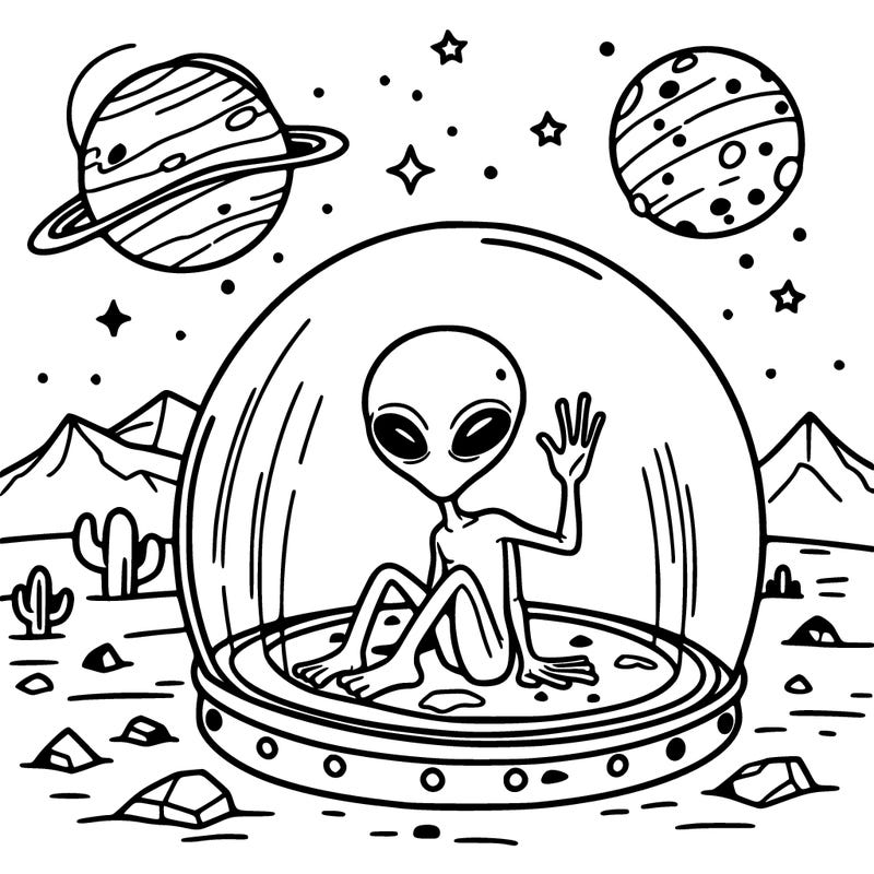 an alien living on mars