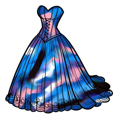 wedding dress-corset and a long and flowy skirt