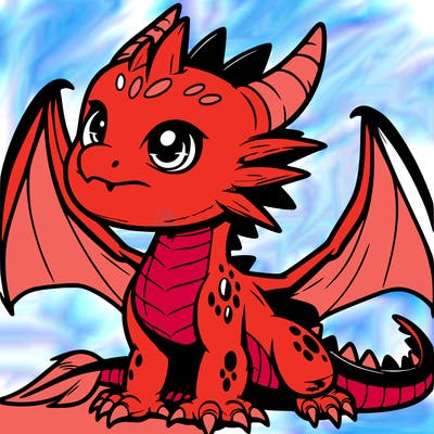 fierce baby night dragon