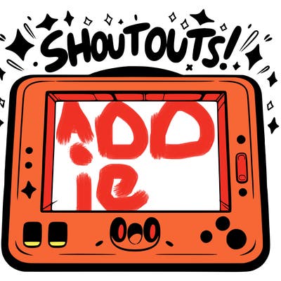 blank canvas that says above it shoutouts