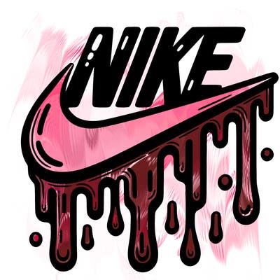 dripping nike logo