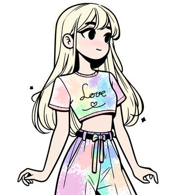 girl in a cute crop top