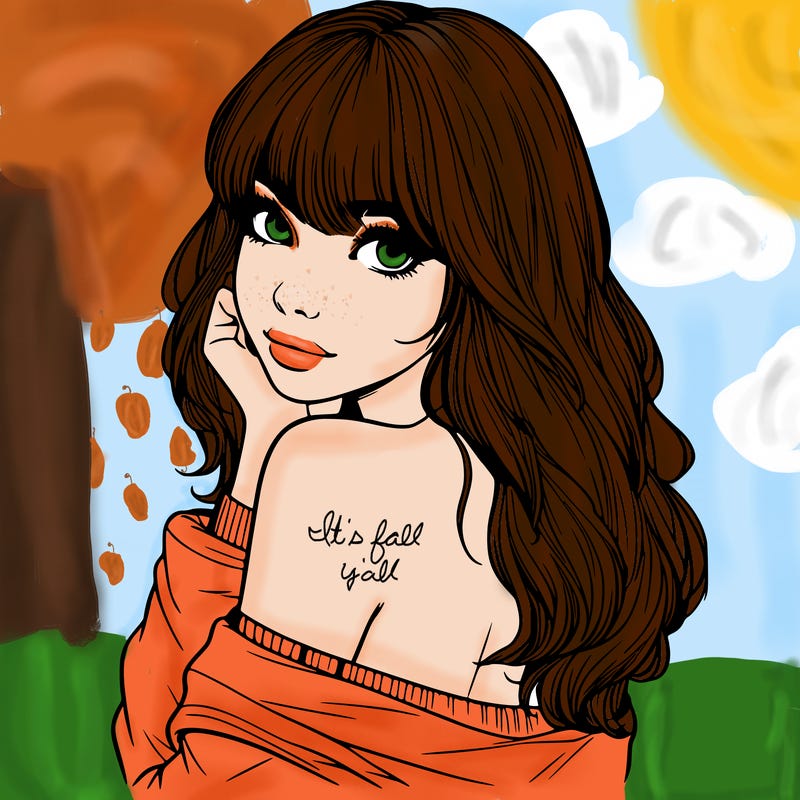 realistic girl with bangs looking over her shoulder