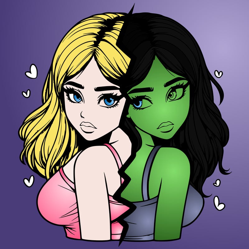 realistic girl split