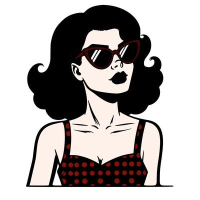 retro pop art girl