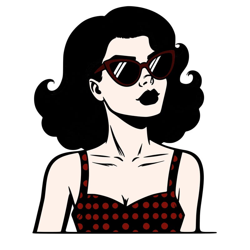 retro pop art girl