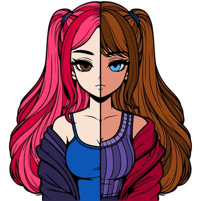 realistic girl split