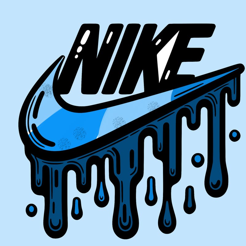 dripping nike logo