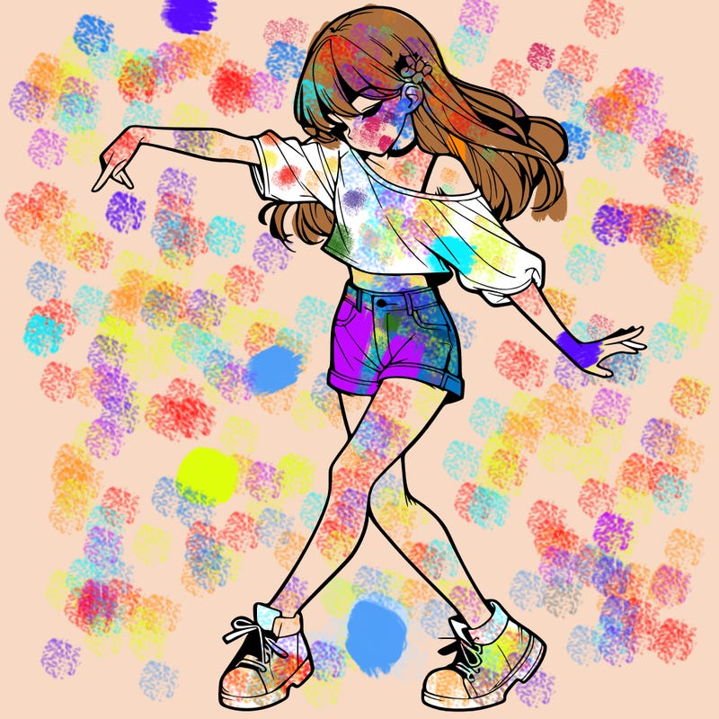 realistic girl danceing