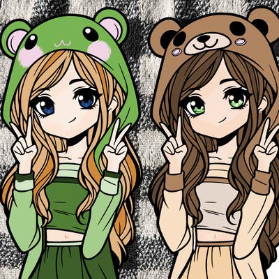 teen girl in animal costume