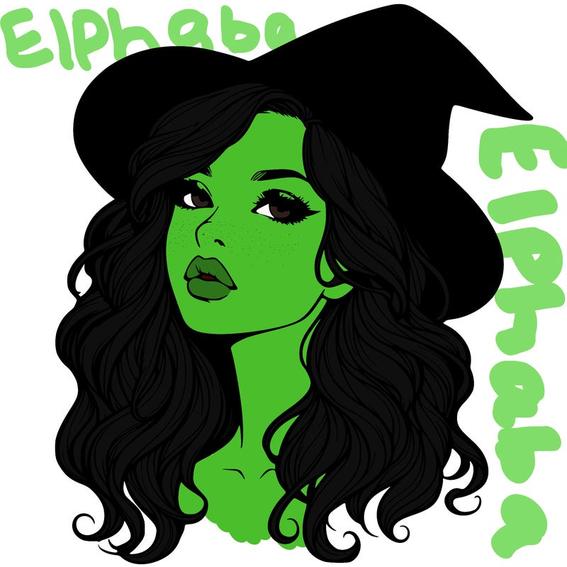 realistic witch girl with wavy hair and lips
