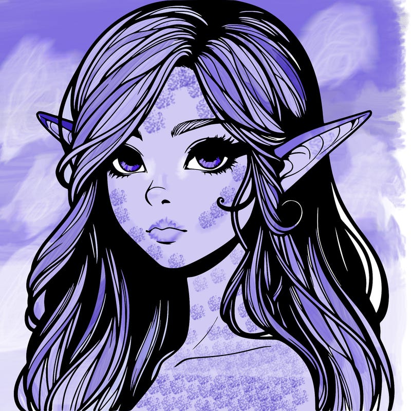 elf girl realistic dark fantasy