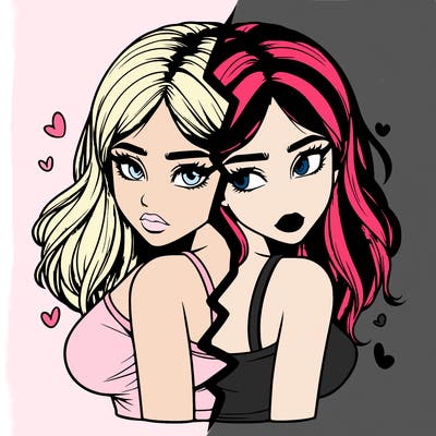 realistic girl split