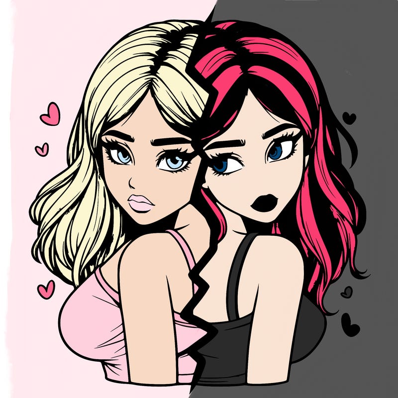 realistic girl split