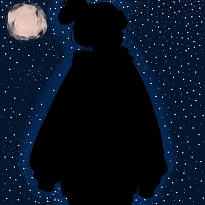 realistic girl with a oversized sweatshirt on and a bun