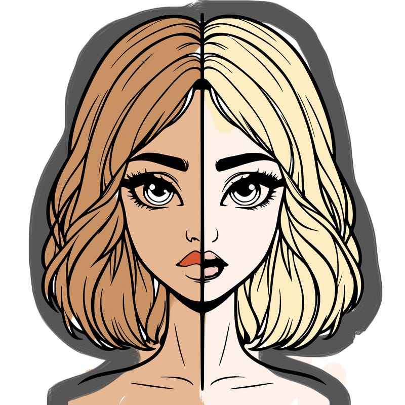 realistic girl split