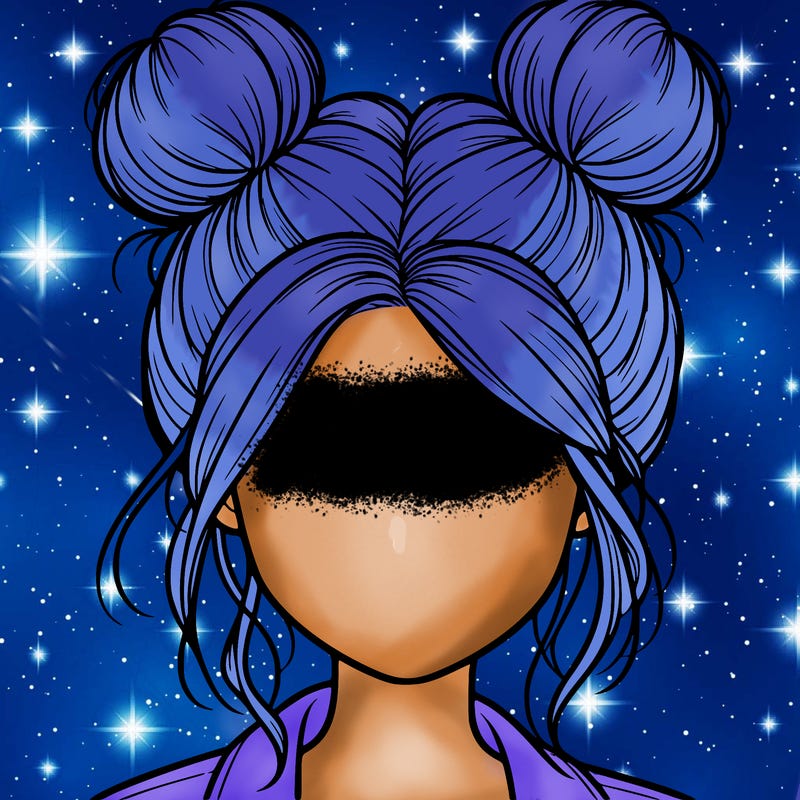 realistic girl with buns on the top of her hair