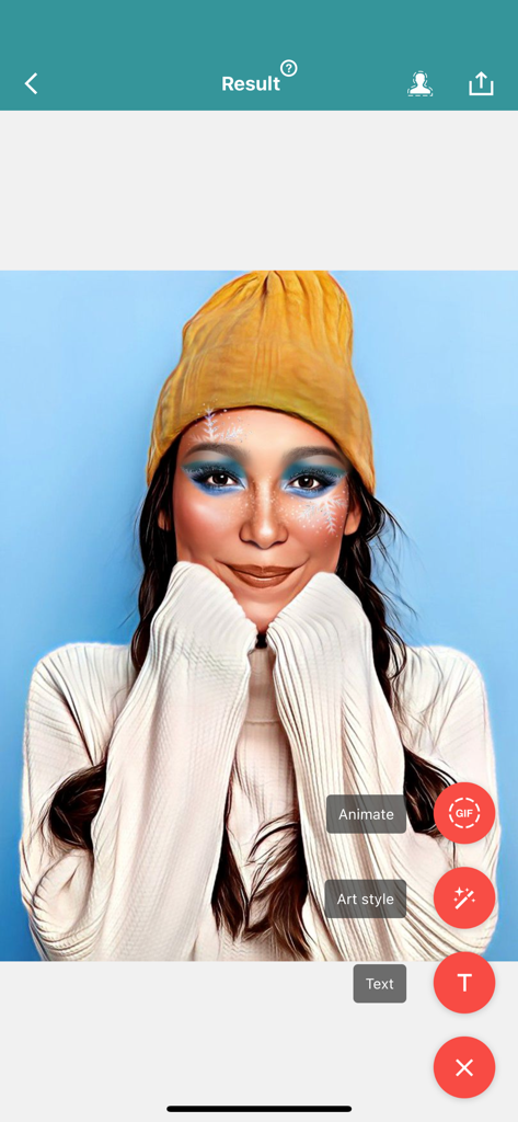 Christmas Photo Frames ゜ - Festive portrait with snowflake makeup in Christmas Photo Frames app