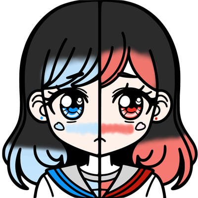 a split of a girl