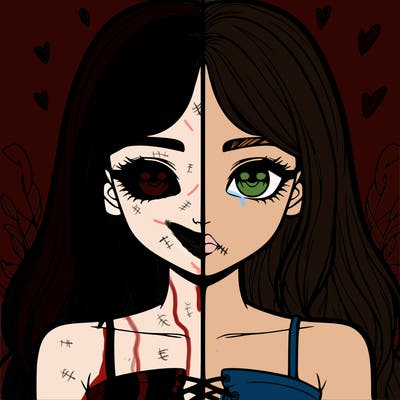 realistic girl split