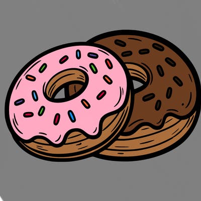 a piece of food doughnuts