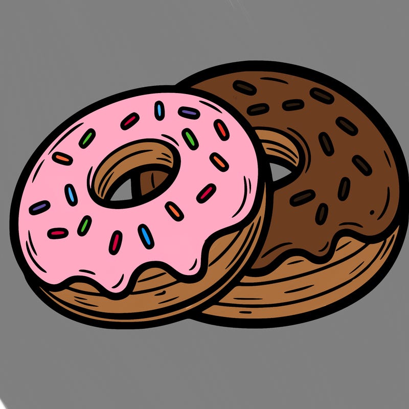 a piece of food doughnuts