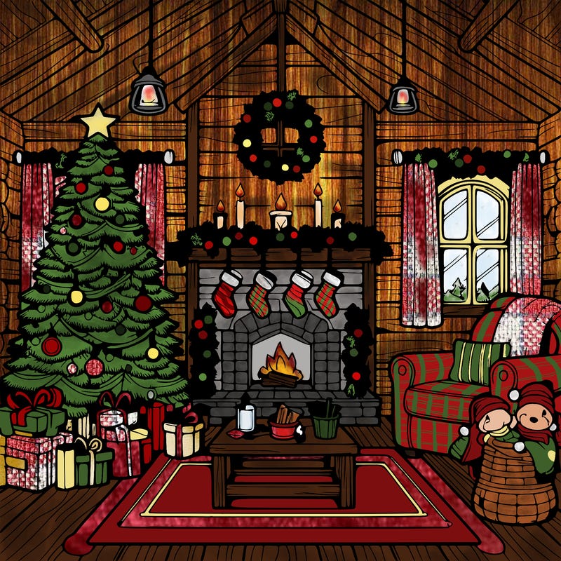 christmas house interior