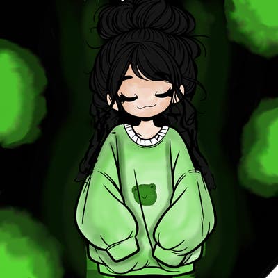 girl with baggy sweatshirt and messy bun